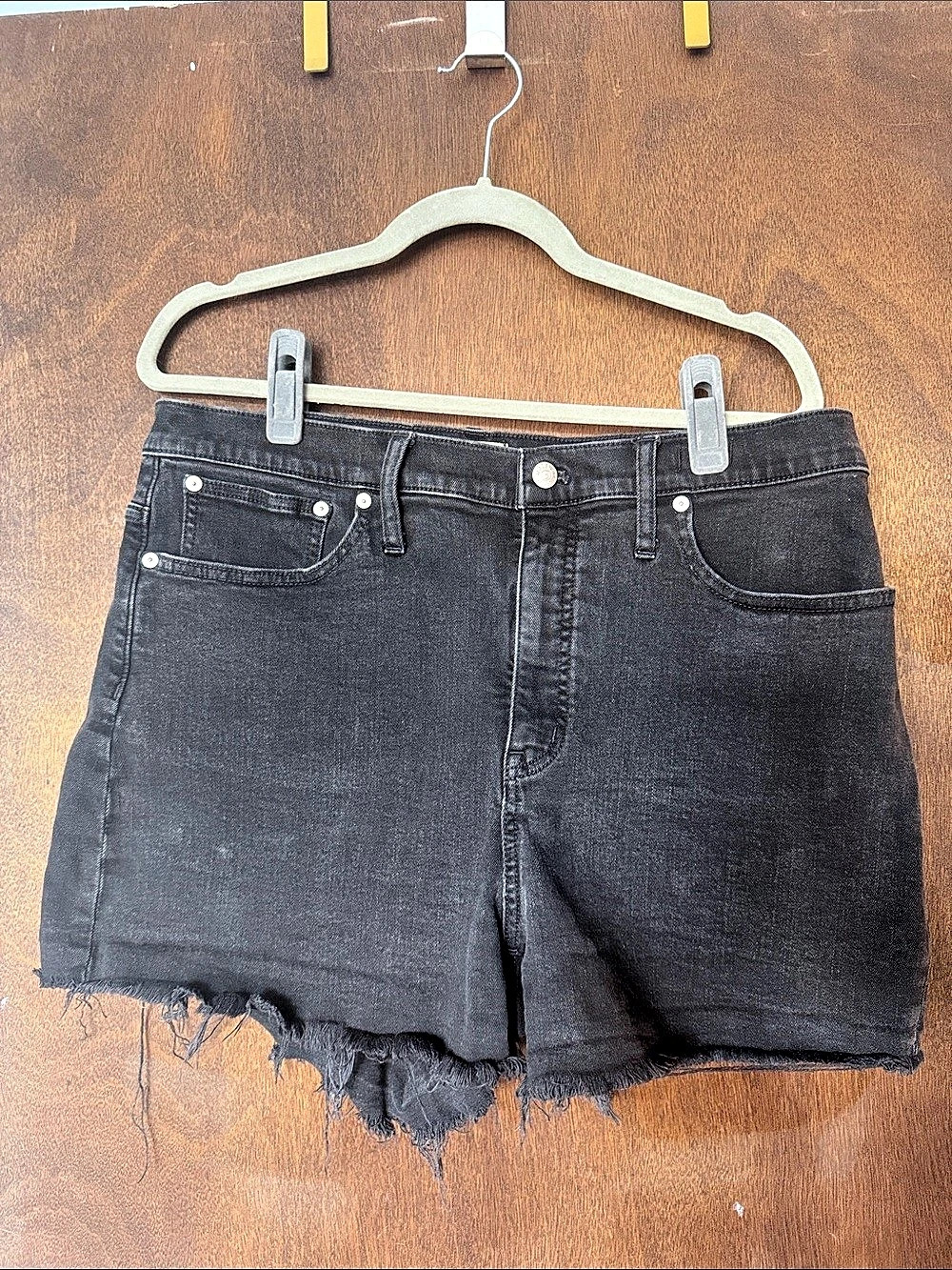 Madewell High-Rise Denim Shorts Black Waist 32